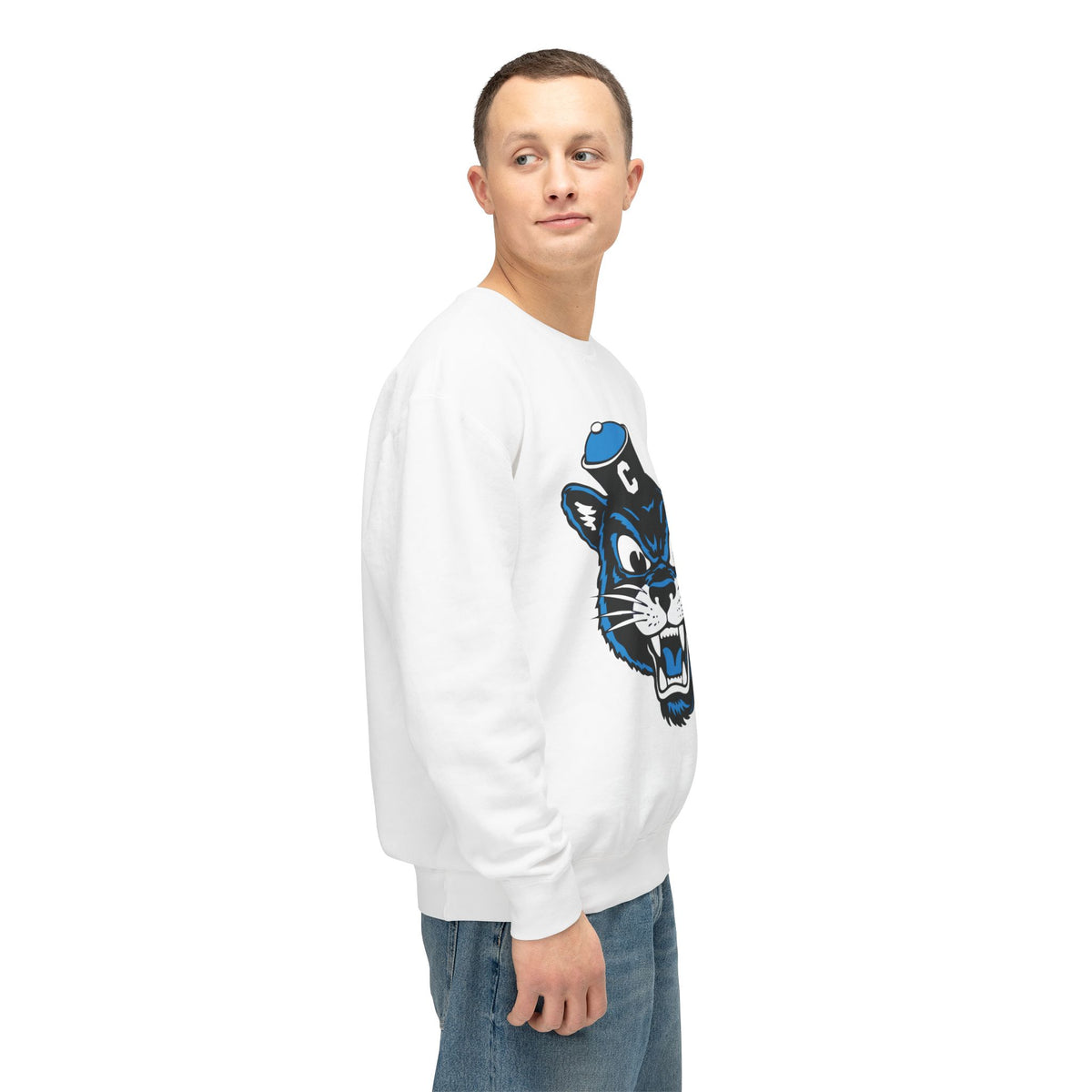 Collegiate Cat Crewneck Sweatshirt