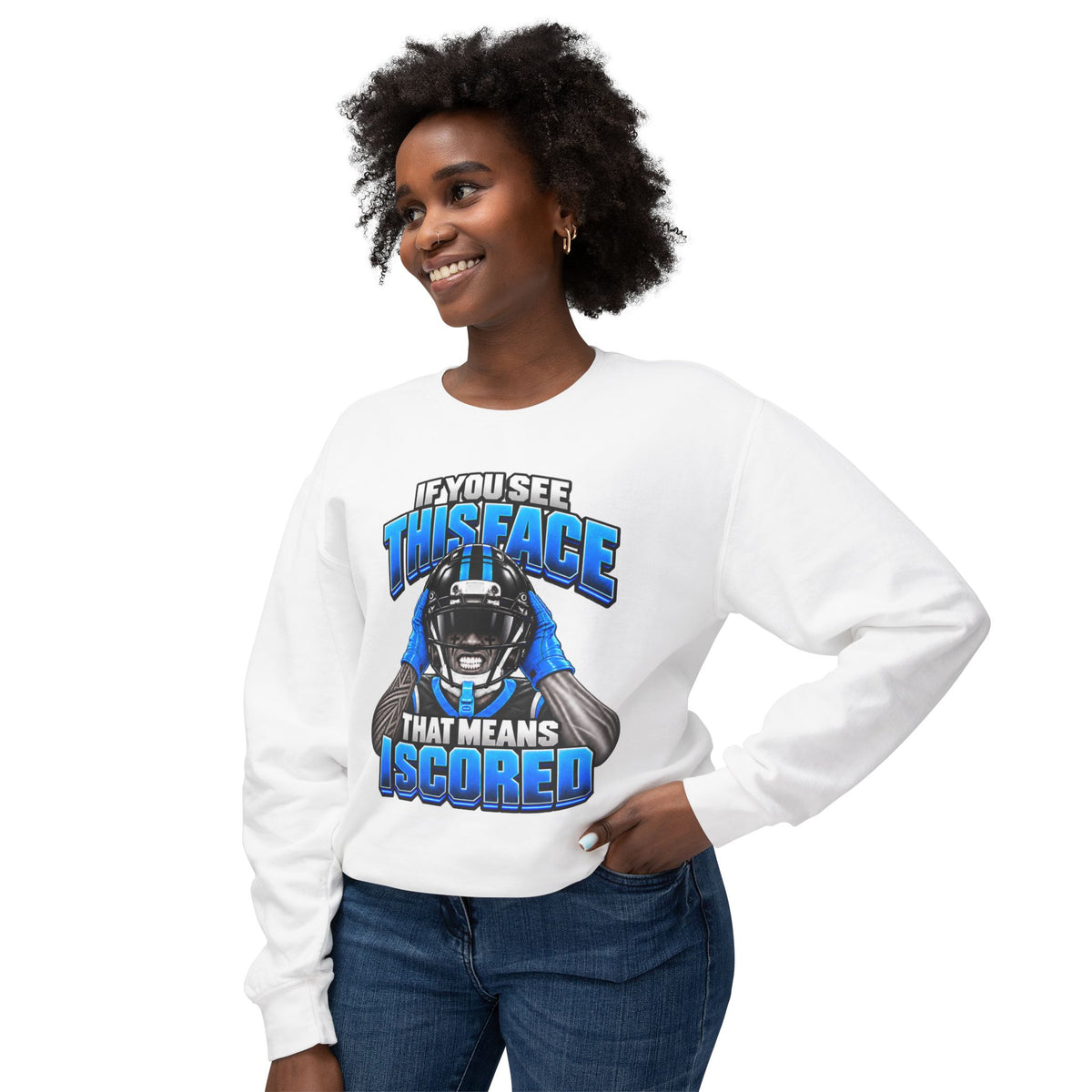 If You See This Face Lightweight Sweatshirt