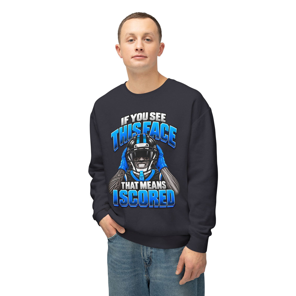 If You See This Face Lightweight Sweatshirt