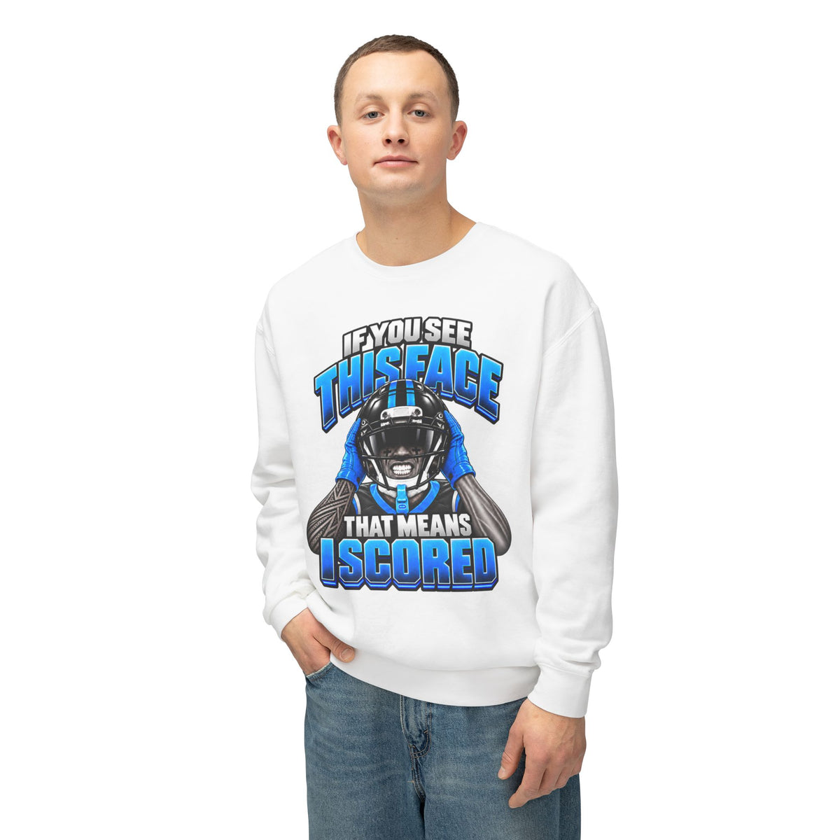 If You See This Face Lightweight Sweatshirt