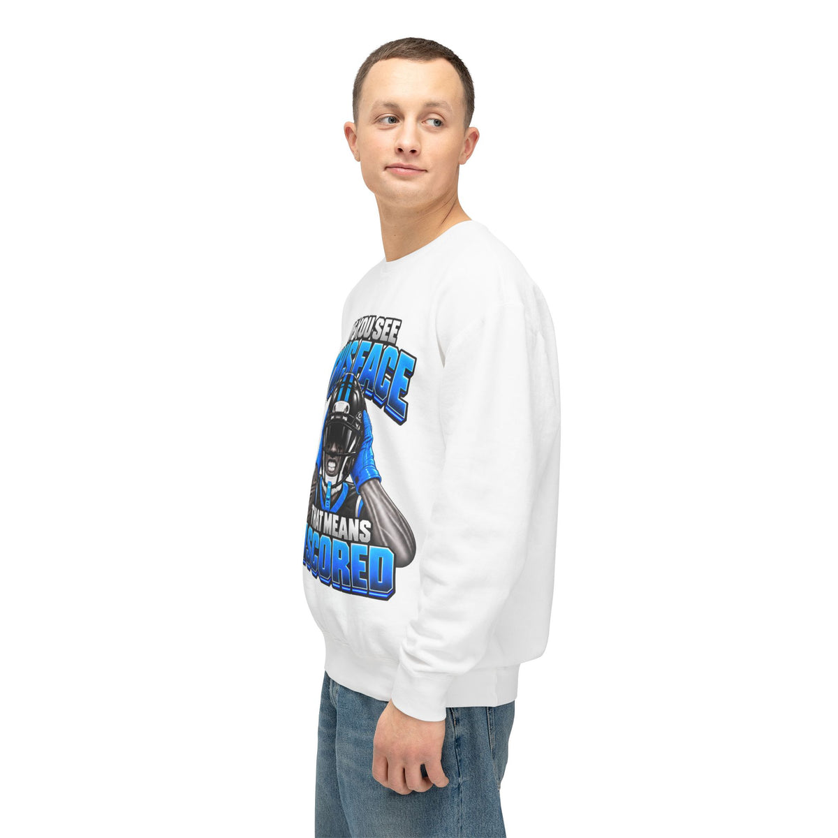 If You See This Face Lightweight Sweatshirt