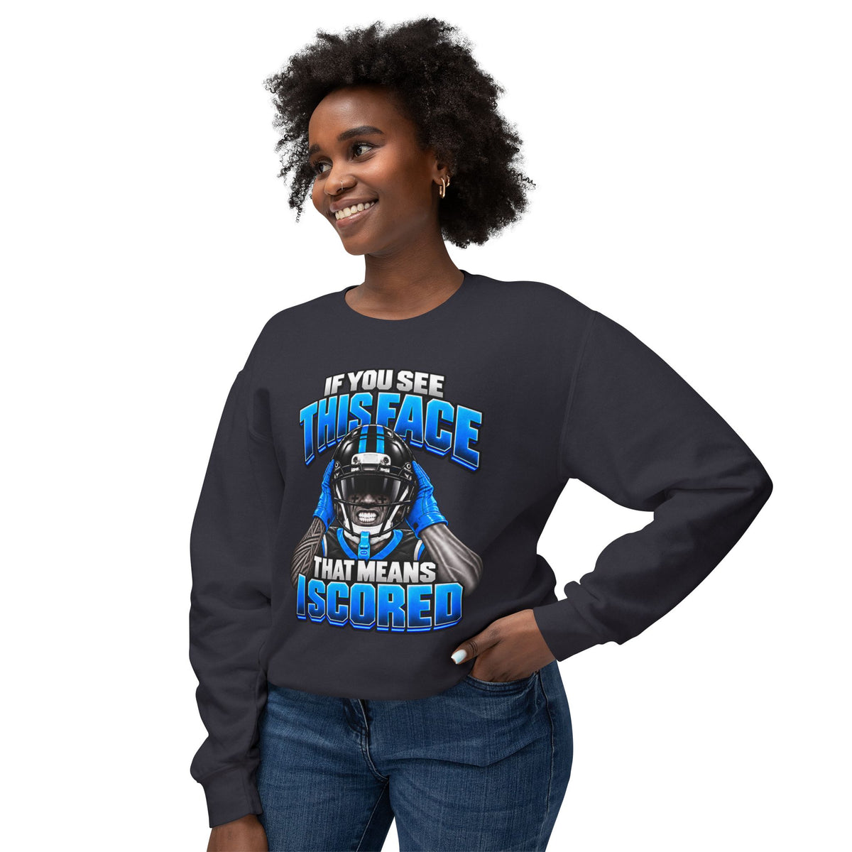 If You See This Face Lightweight Sweatshirt