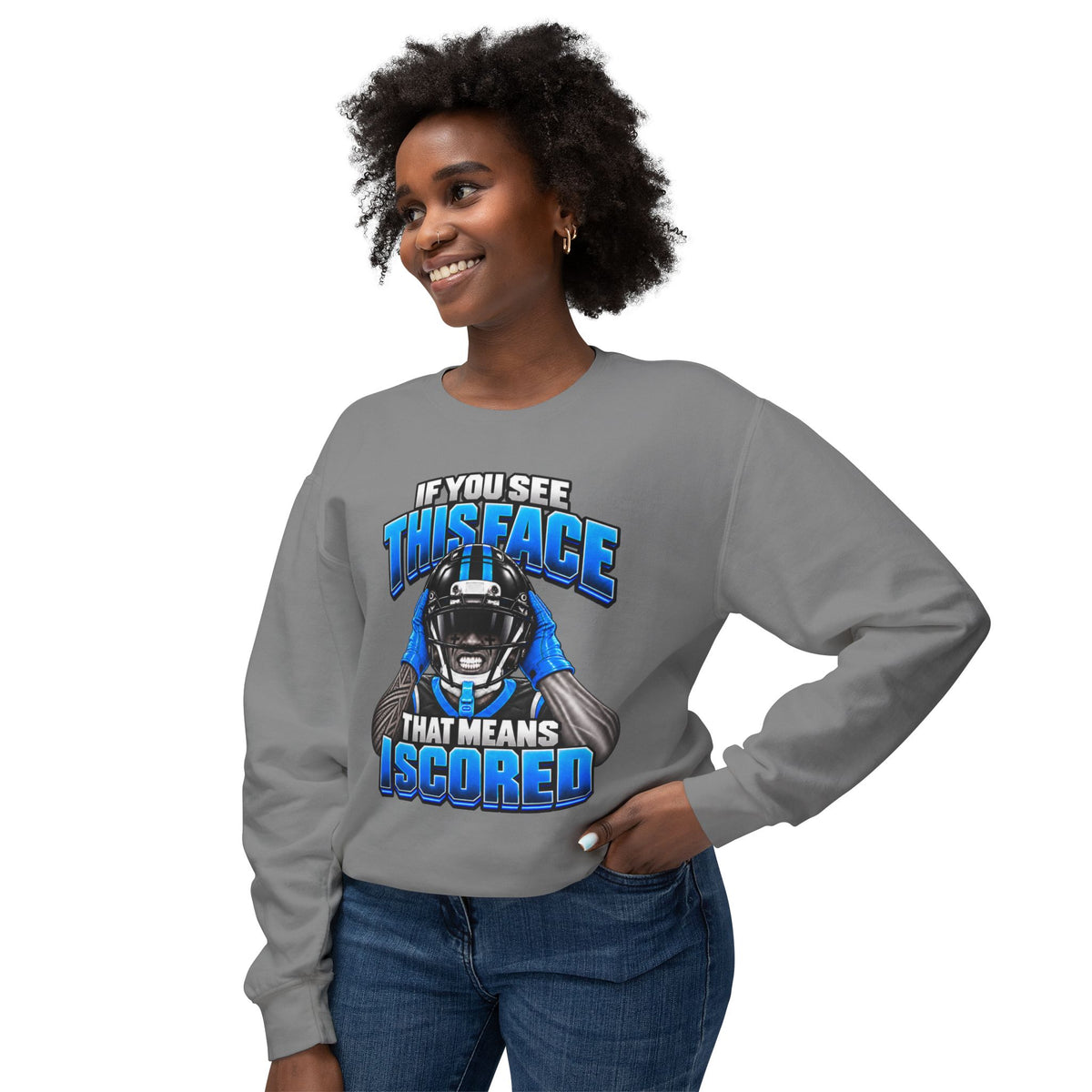 If You See This Face Lightweight Sweatshirt