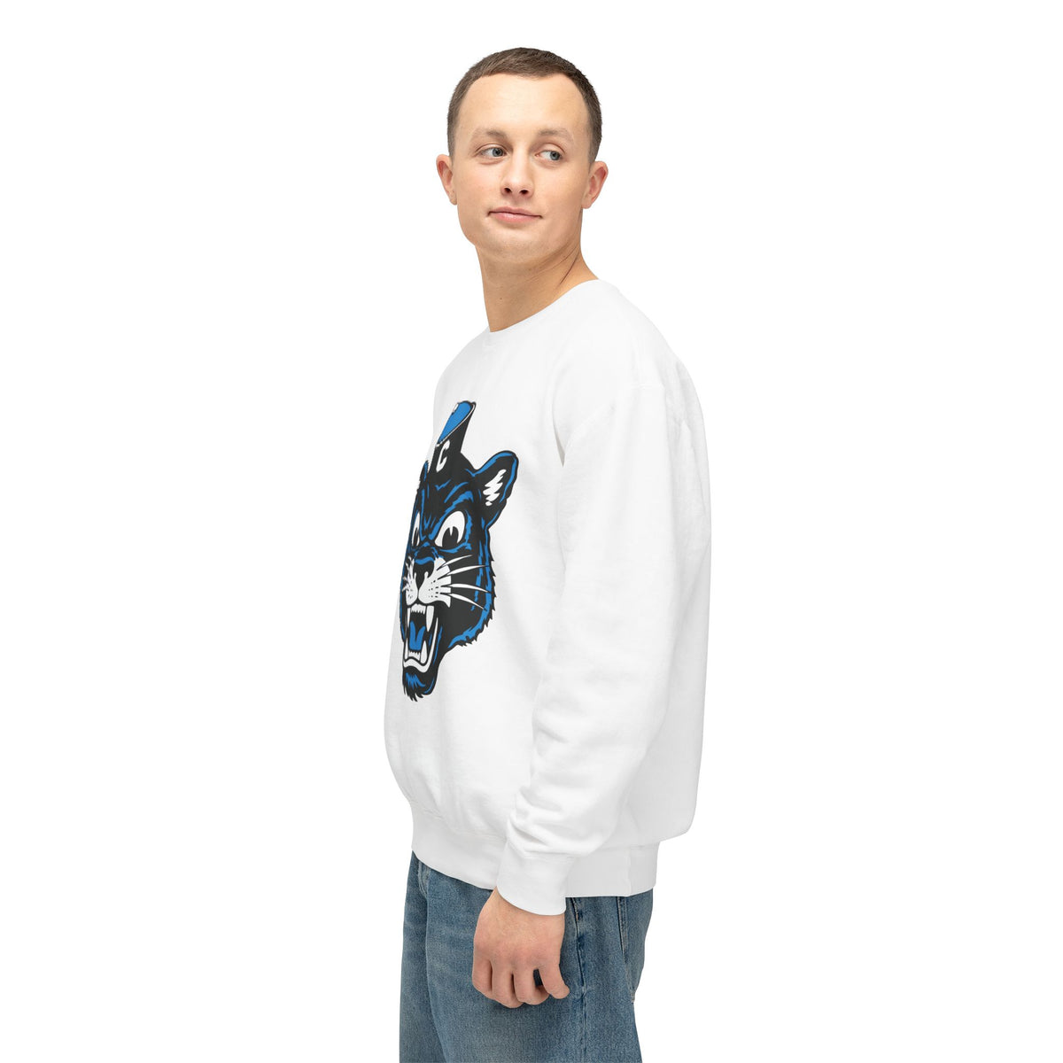 Collegiate Cat Crewneck Sweatshirt