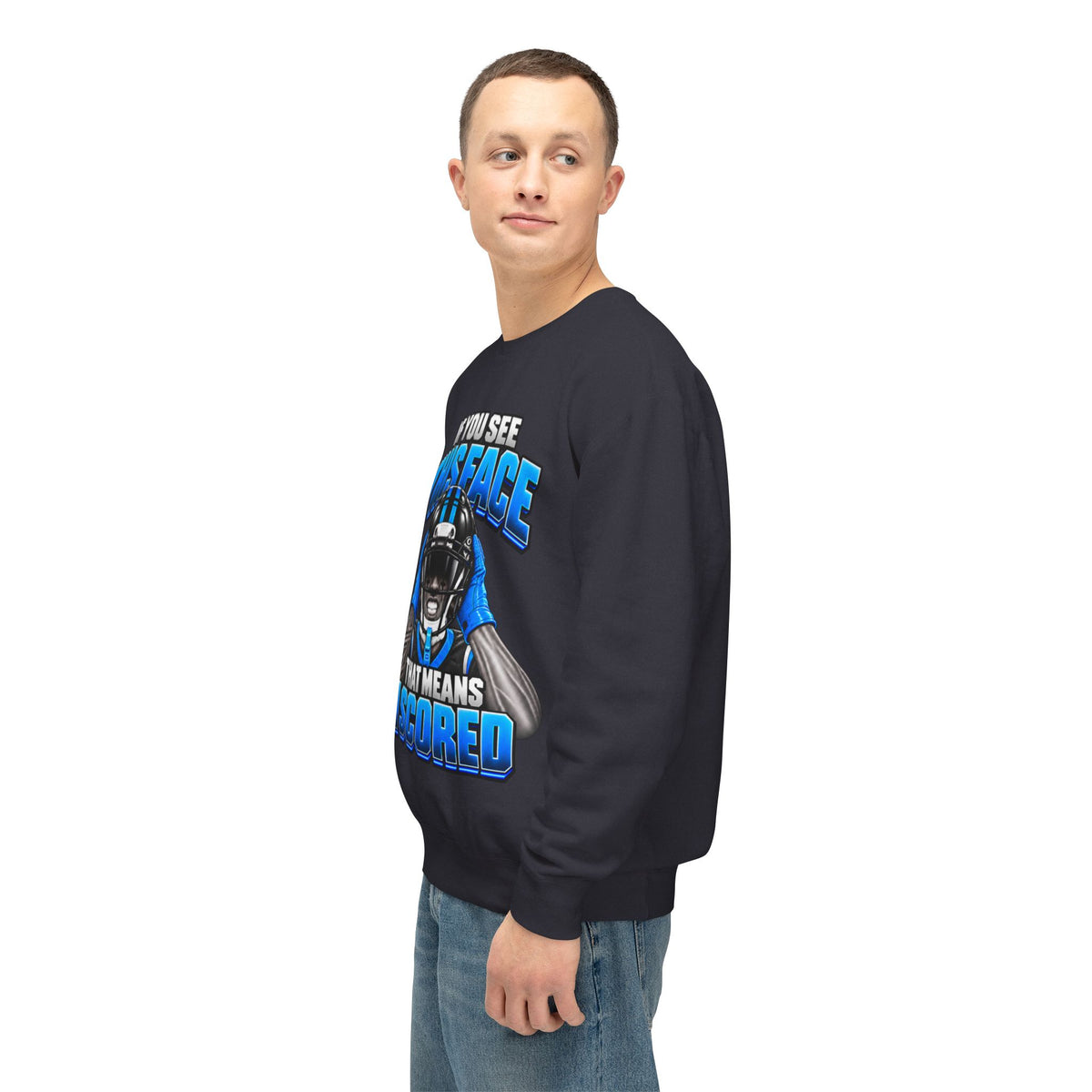 If You See This Face Lightweight Sweatshirt